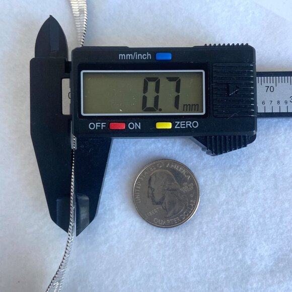 Milor Sterling Silver Italy Patterned Smooth Reversible Herringbone Chain 36" - Picture 15 of 16